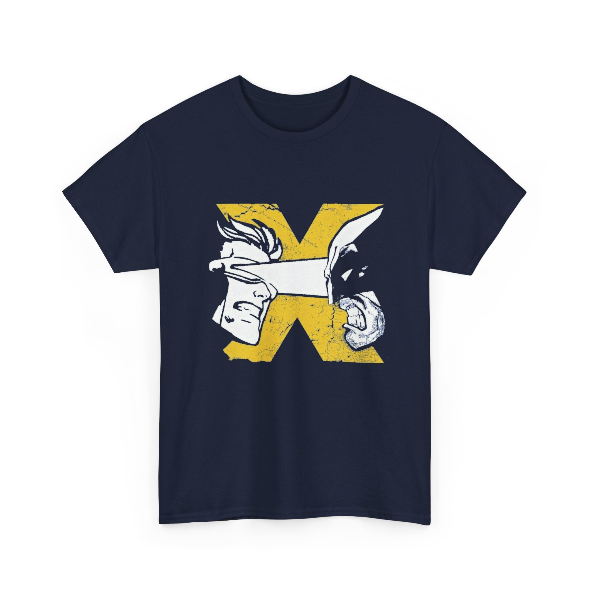 Wolverine vs Cyclops Vintage Graphic Tee — X‑Men Fan Shirt