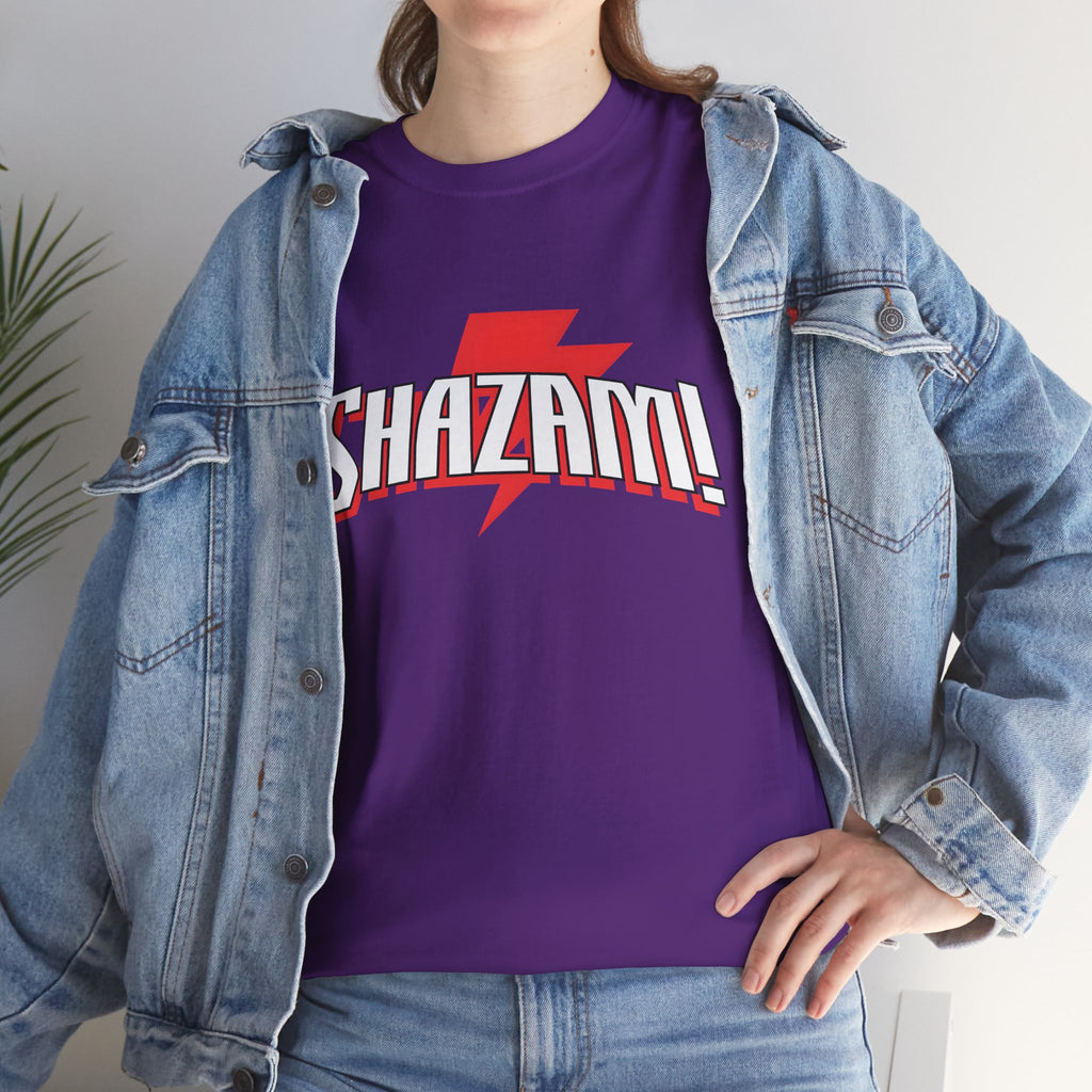 Shazam! Lightning Logo T-Shirt — Retro Comic Superhero Tee