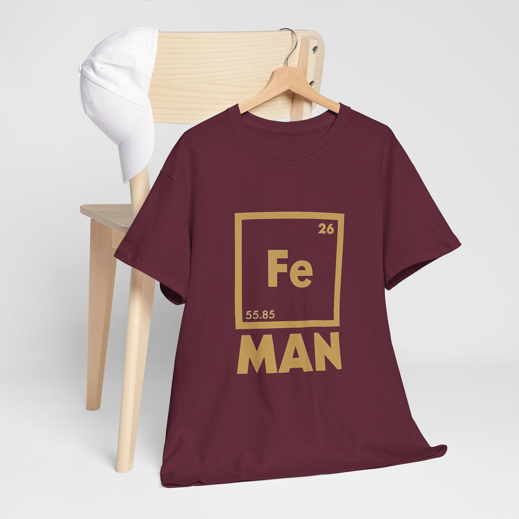 Fe Man The Periodic Avenger T-Shirt — Iron Man Nerds T-Shirt