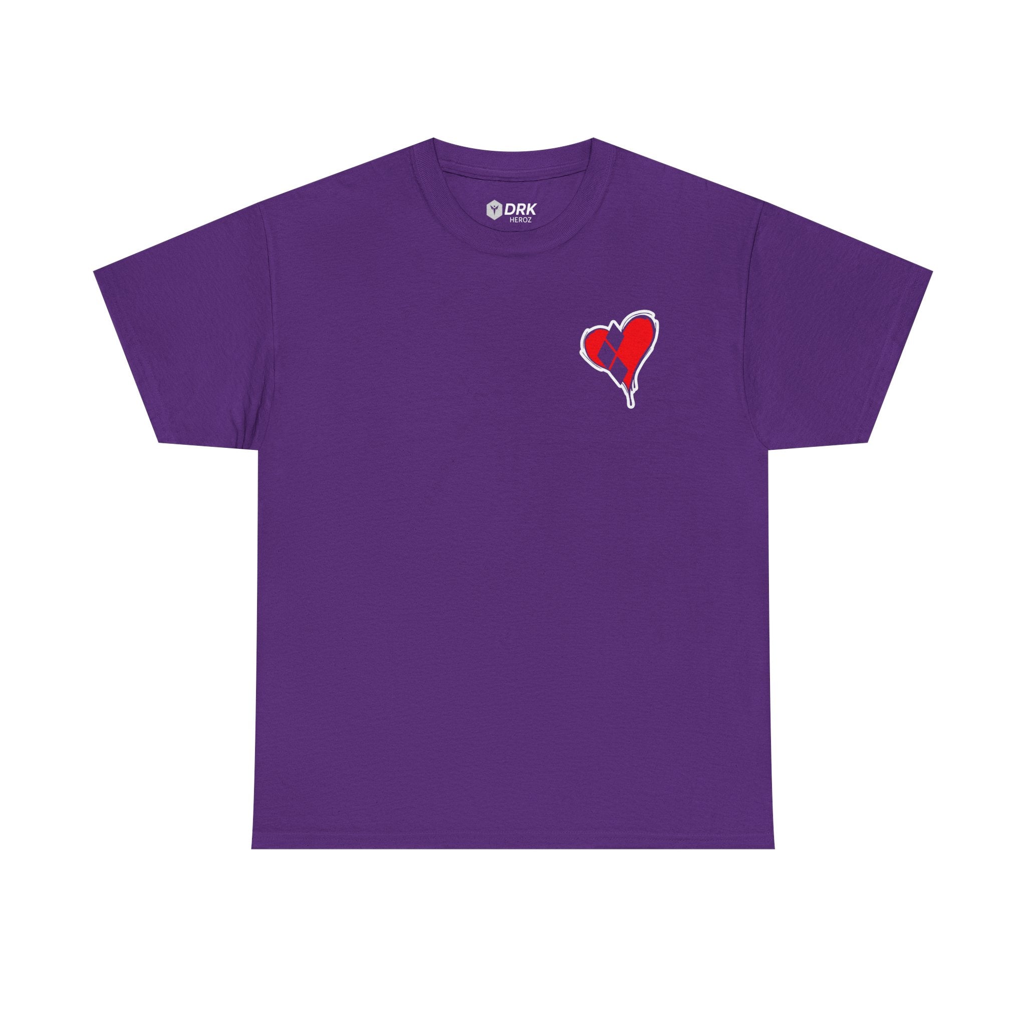 Harlequin Heart Tee — Joker-Inspired Playing Card Graphic T-Shirt