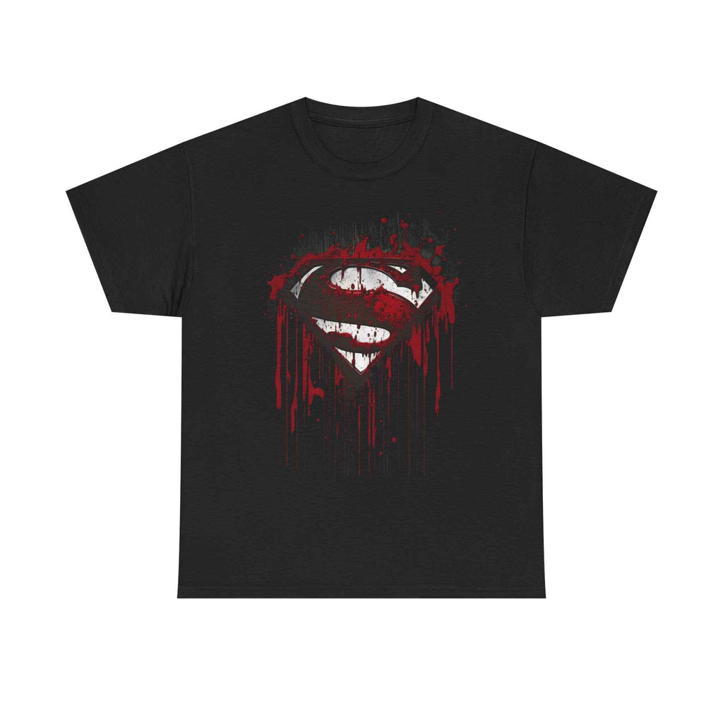 Superman Bloody S Shield Sacrifice Black Unisex T-Shirt