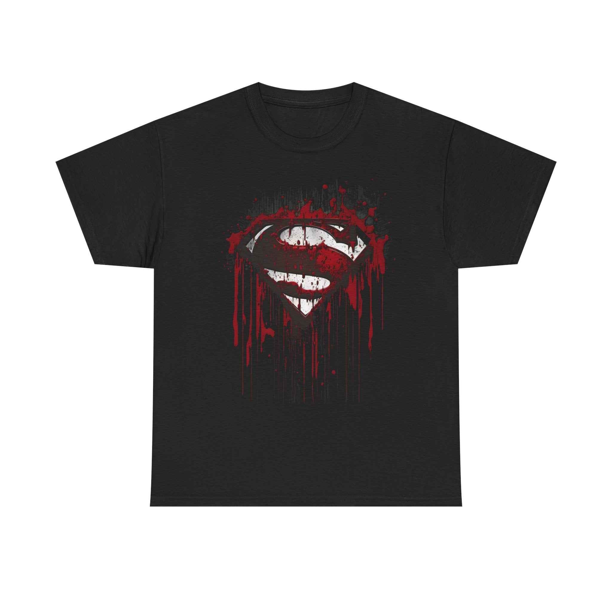 Superman Bloody S Shield Sacrifice Black Unisex T-Shirt