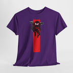 Marvel Miles Morales Spider-Man T-Shirt – Red Vertical Stripe Design | Premium Superhero Tee for Fans