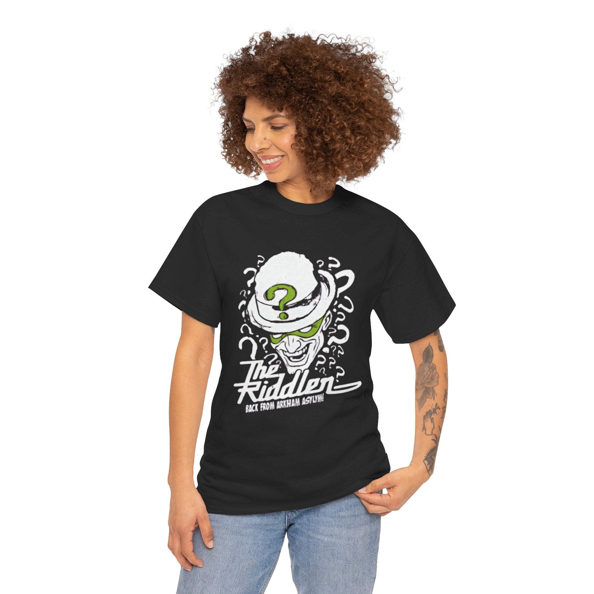 The Riddler T-Shirt – Vintage DC Batman Villain Graphic Tee | Gotham Puzzle Design