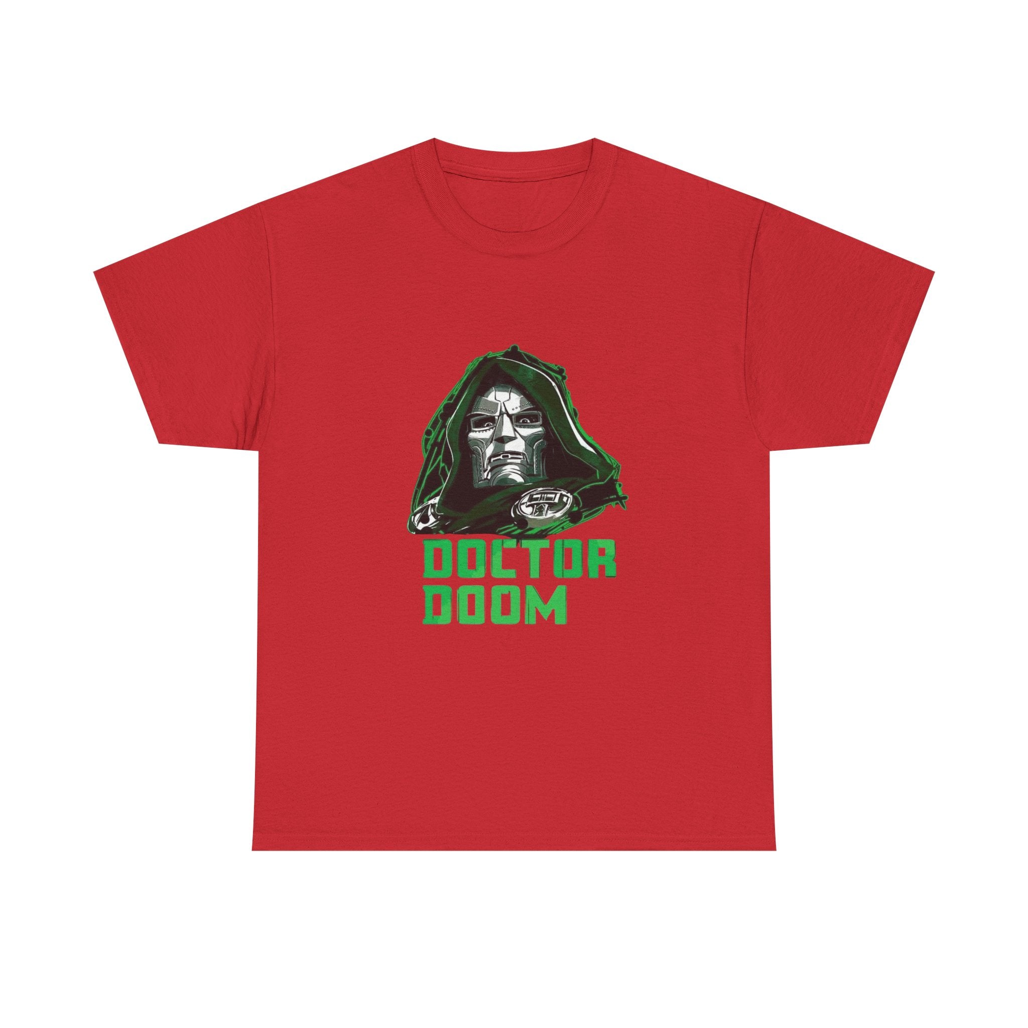 Doctor Doom Retro Green Villain Portrait T-Shirt — Avengers Graphic Tee
