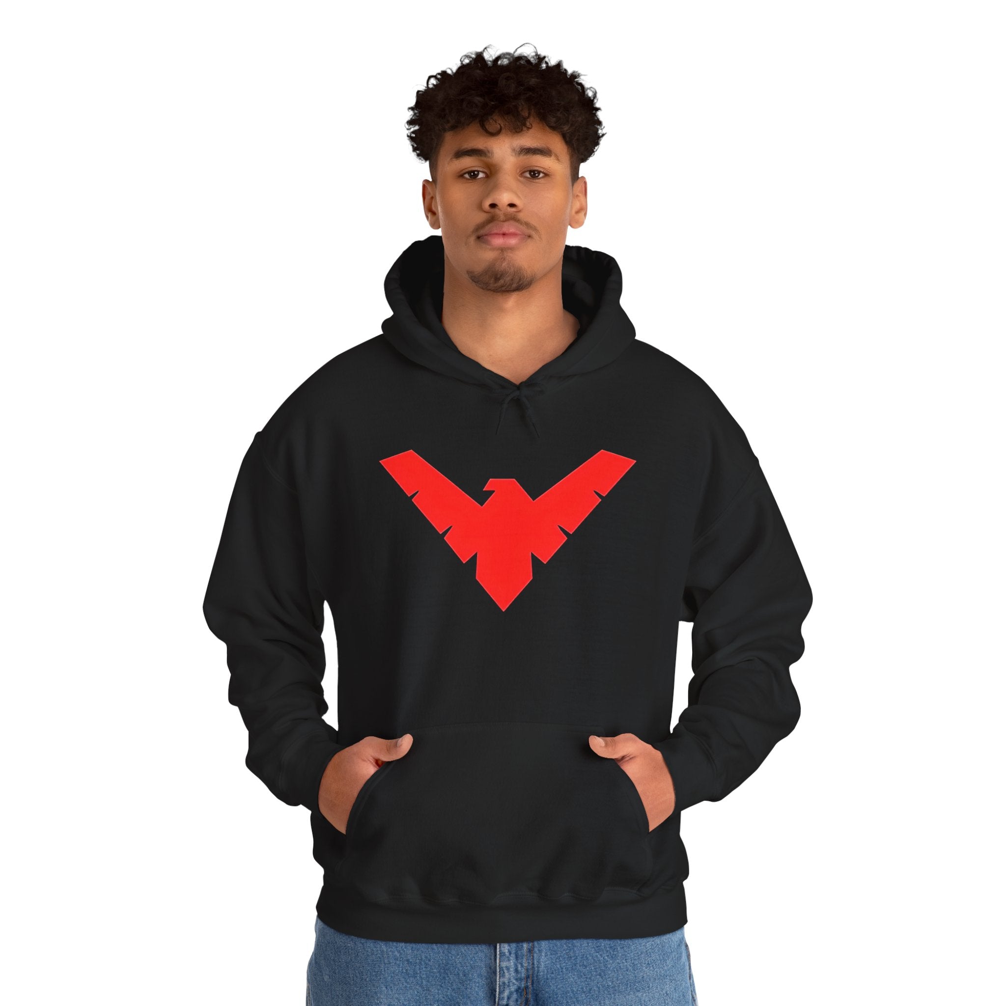 Nightwing Red Emblem Hoodie — DC New 52 Comic Logo Sweatshirt