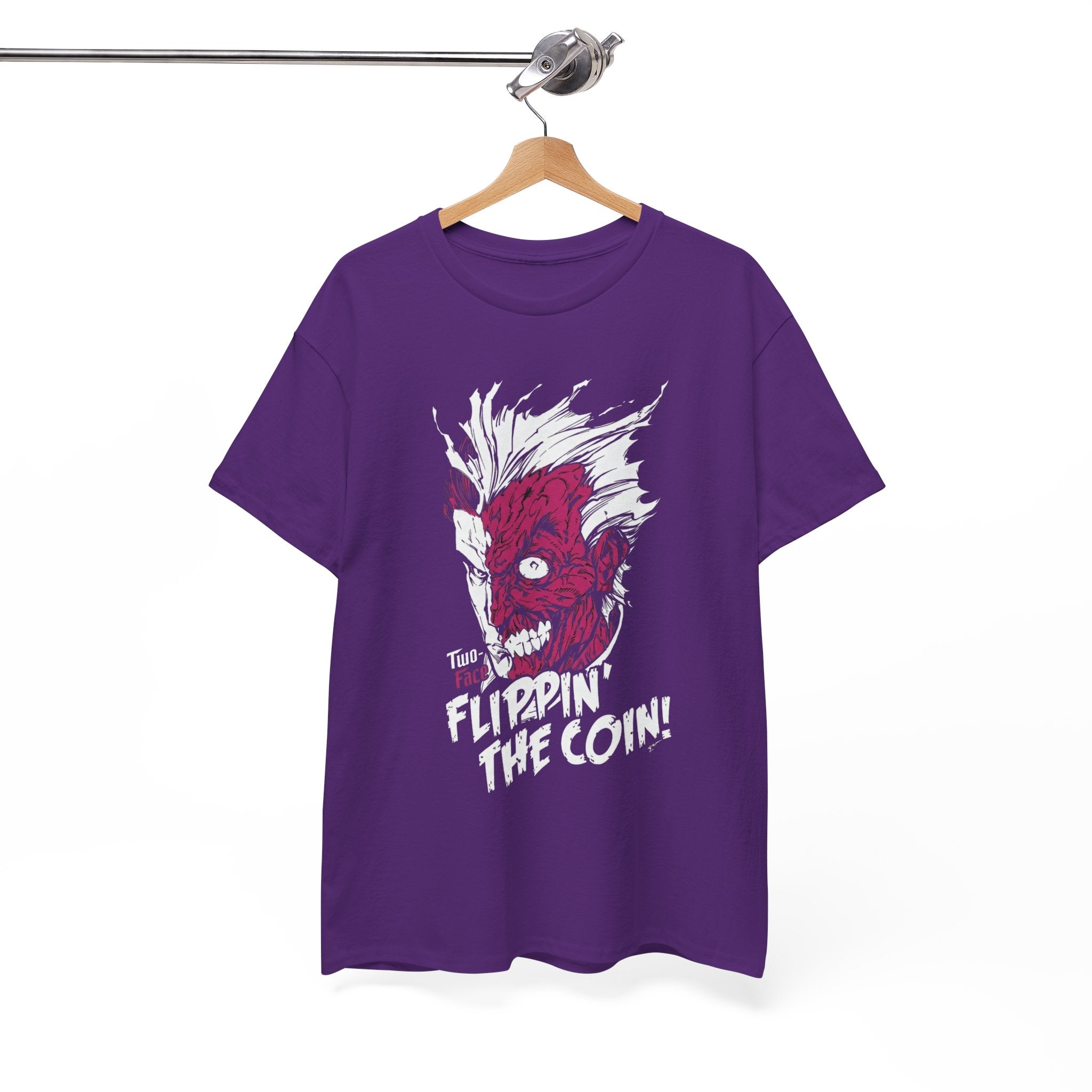 DC Comics Two-Face (Harvey Dent) “Flippin’ The Coin” Tee – Dark Gotham Villain T-Shirt