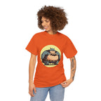 Funny Chubby Bat Hero T‑Shirt — Cute Fat Batman Parody Tee
