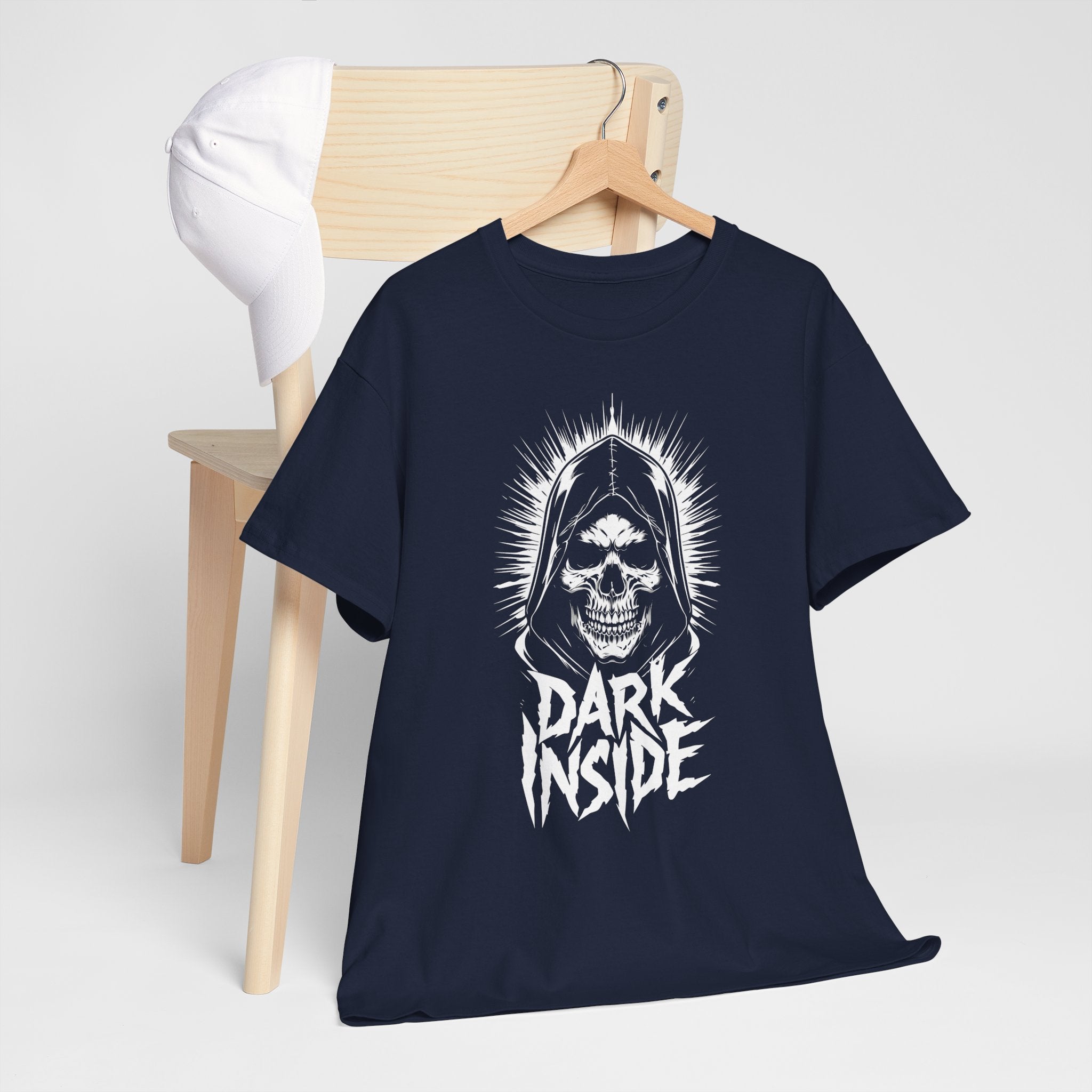 Dark Inside Skull Graphic T-Shirt — Gothic Halloween Alternative Tee