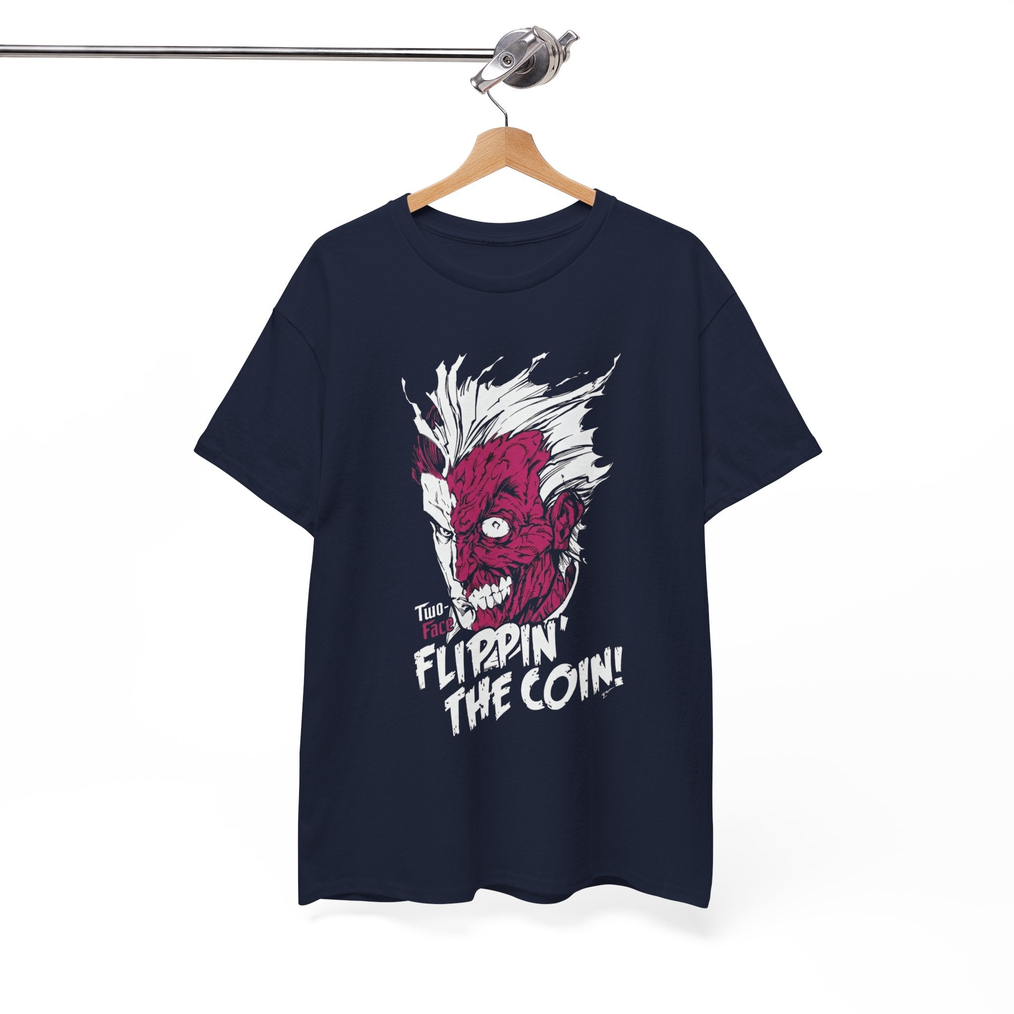 DC Comics Two-Face (Harvey Dent) “Flippin’ The Coin” Tee – Dark Gotham Villain T-Shirt