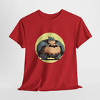 Funny Chubby Bat Hero T‑Shirt — Cute Fat Batman Parody Tee