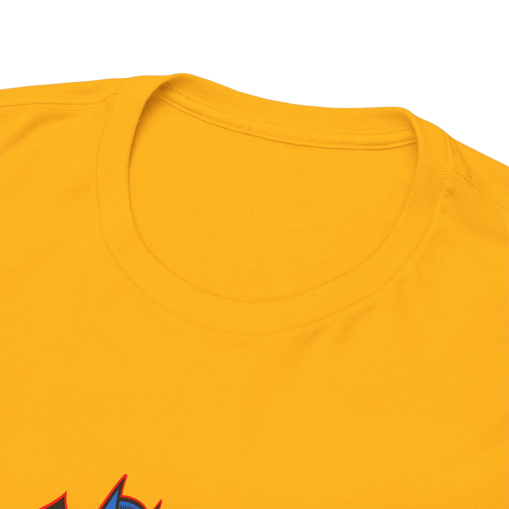 Batman  DC Comics inspired Logo T‑Shirt — Retro Yellow & Red Batman Emblem Tee