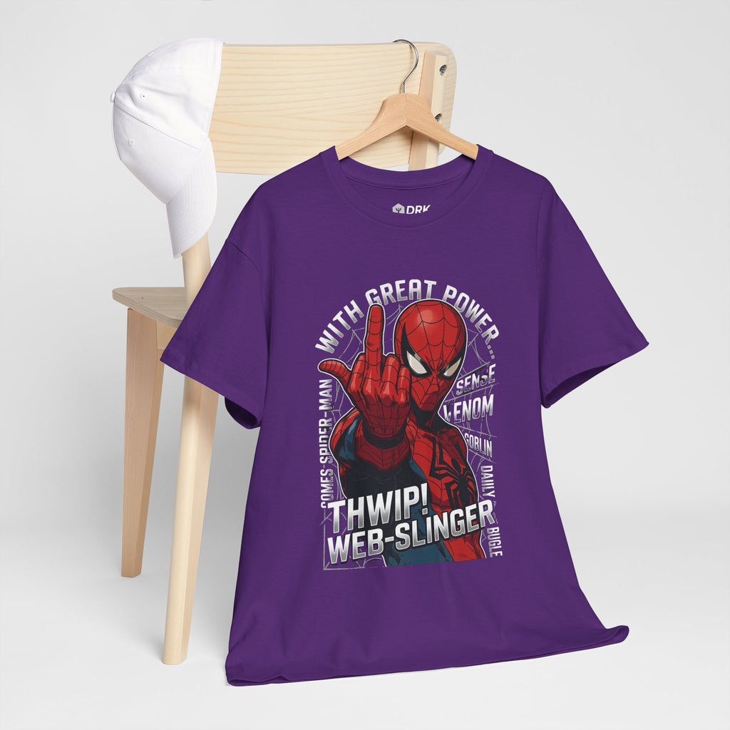 Marvel Spider-Man 'Gives the Finger' Comic Tee — Web-Slinger Graphic T-Shirt