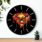 Superman Bleeding Logo Wall Clock — DC Clark Kent Home Decor