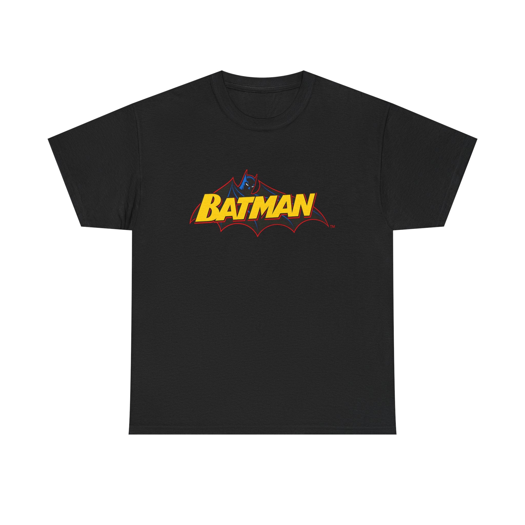 Batman  DC Comics inspired Logo T‑Shirt — Retro Yellow & Red Batman Emblem Tee
