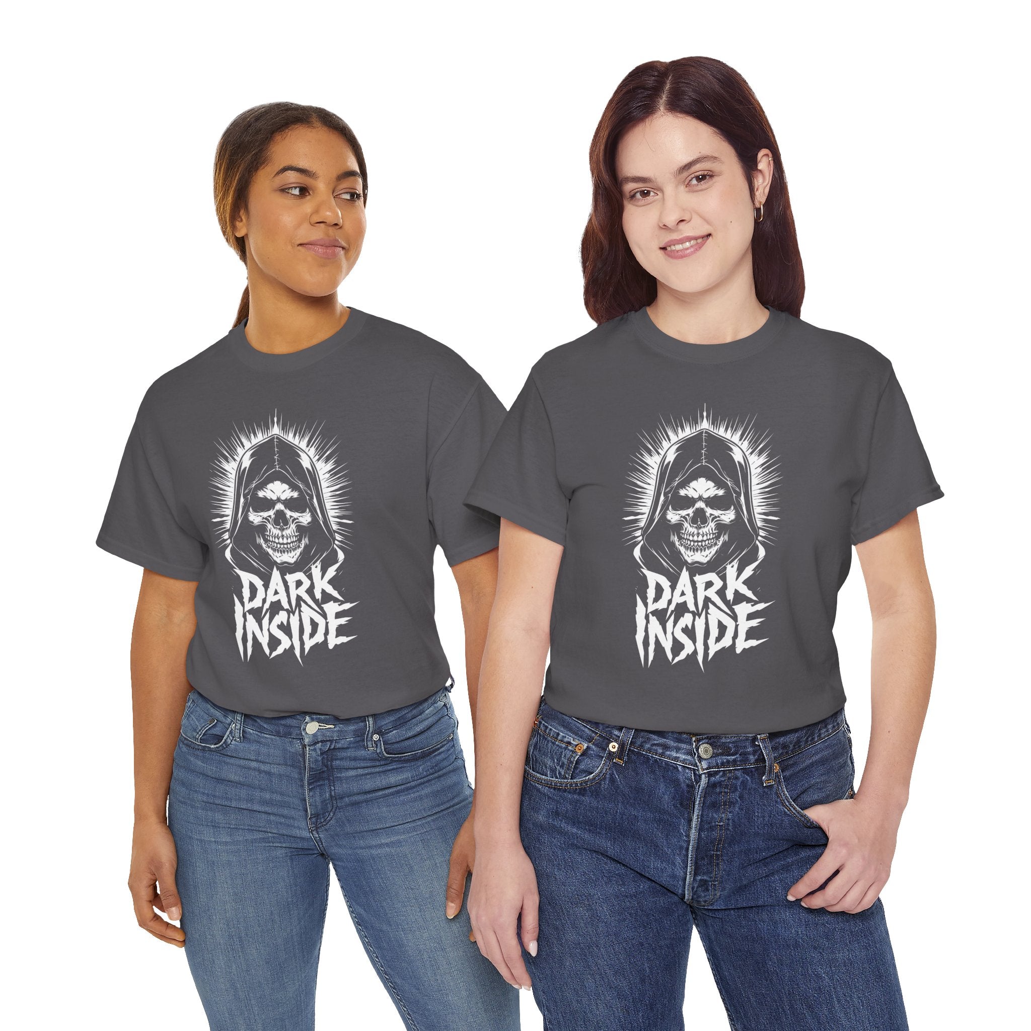 Dark Inside Skull Graphic T-Shirt — Gothic Halloween Alternative Tee