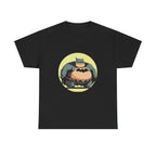 Funny Chubby Bat Hero T‑Shirt — Cute Fat Batman Parody Tee