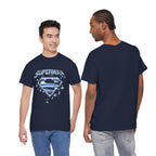 Man of Steel Metallic Logo T-Shirt — Shattered Chrome Superman Unisex Tee
