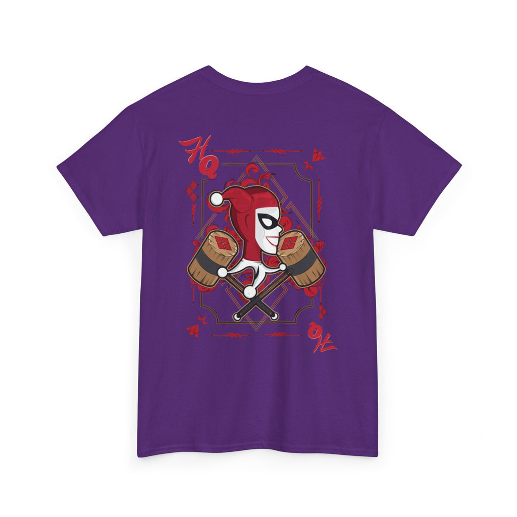 Harlequin Heart Tee — Joker-Inspired Playing Card Graphic T-Shirt