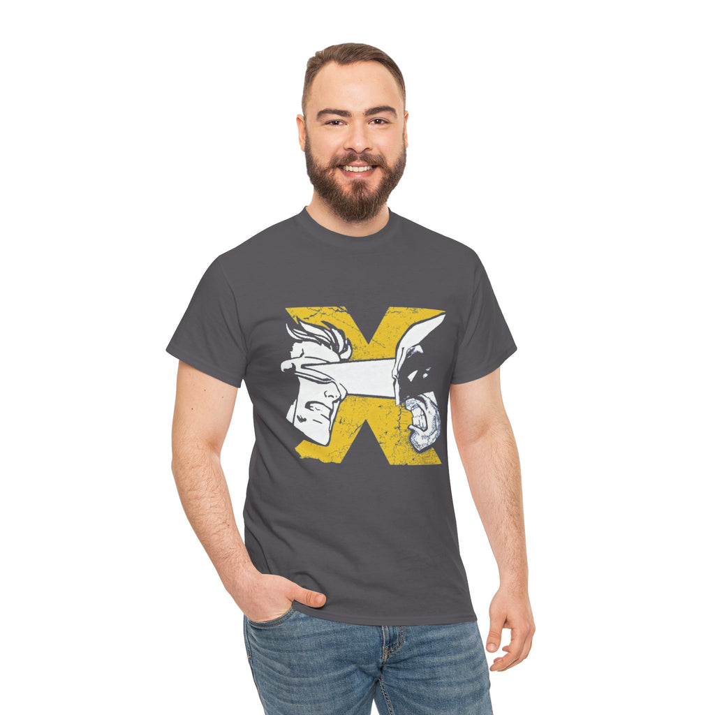 Wolverine vs Cyclops Vintage Graphic Tee — X‑Men Fan Shirt