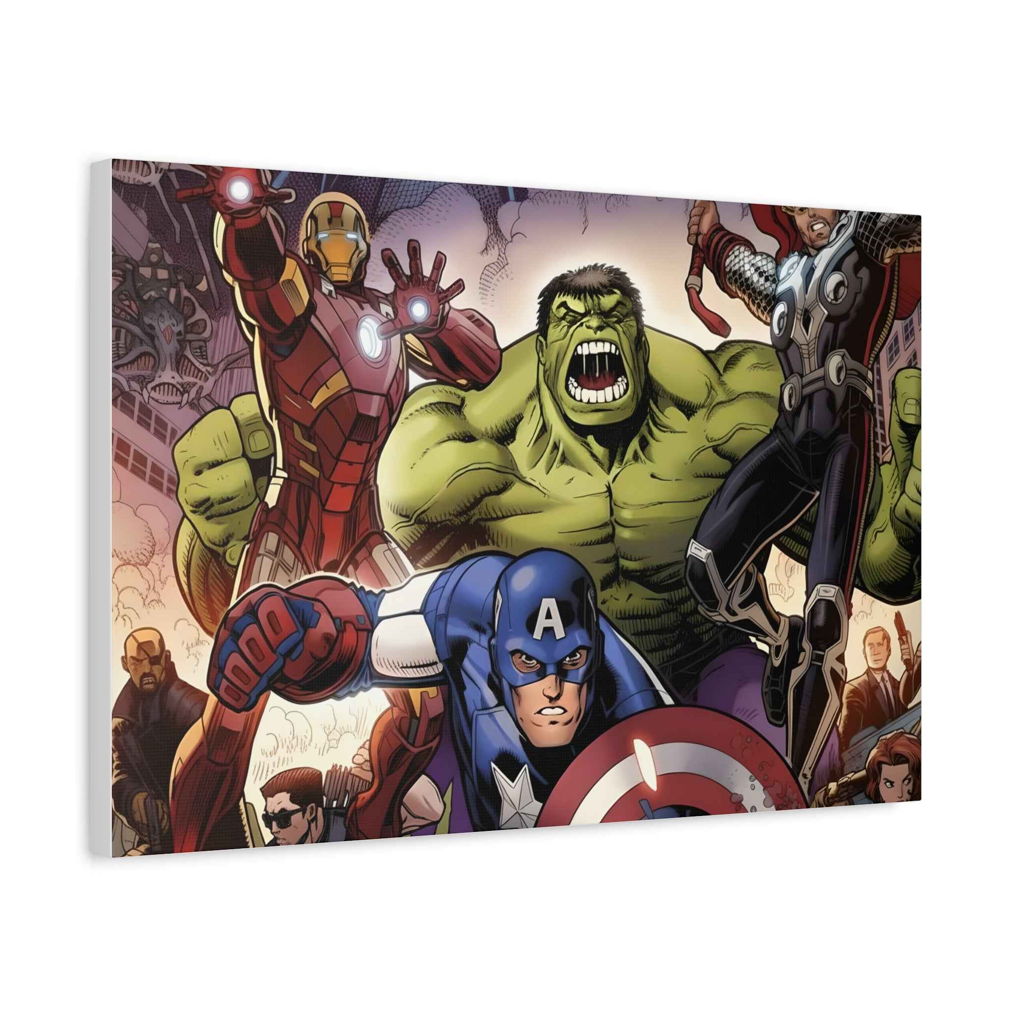 Superhero Canvas Art - Avengers Wall Decor
