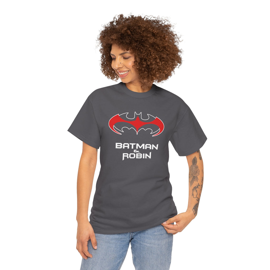 Batman & Robin 1997 Red Bat Emblem T‑Shirt - Batfamily shirt - George Clooney 90s Batman movie shirt