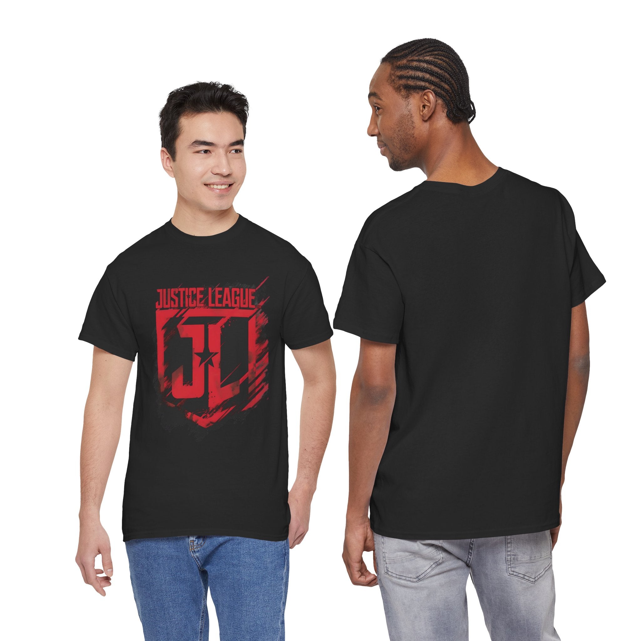The Justice League Movie Distressed Red Emblem Unisex T-Shirt
