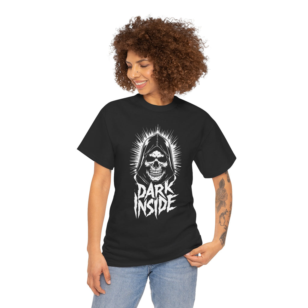 Dark Inside Skull Graphic T-Shirt — Gothic Halloween Alternative Tee