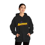 Batman DC Comics Inspired Logo Hoodie — Retro Bold Graphic Batman Sweatshirt