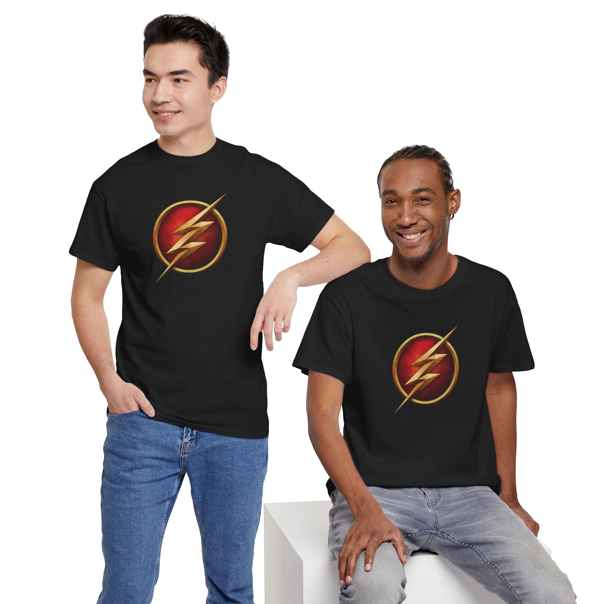 DC Flash Unisex T-shirt - Flashpoint & Classic Bolt Graphic Tee - Speed Force Apparel - Premium 100% Cotton Superhero Tee