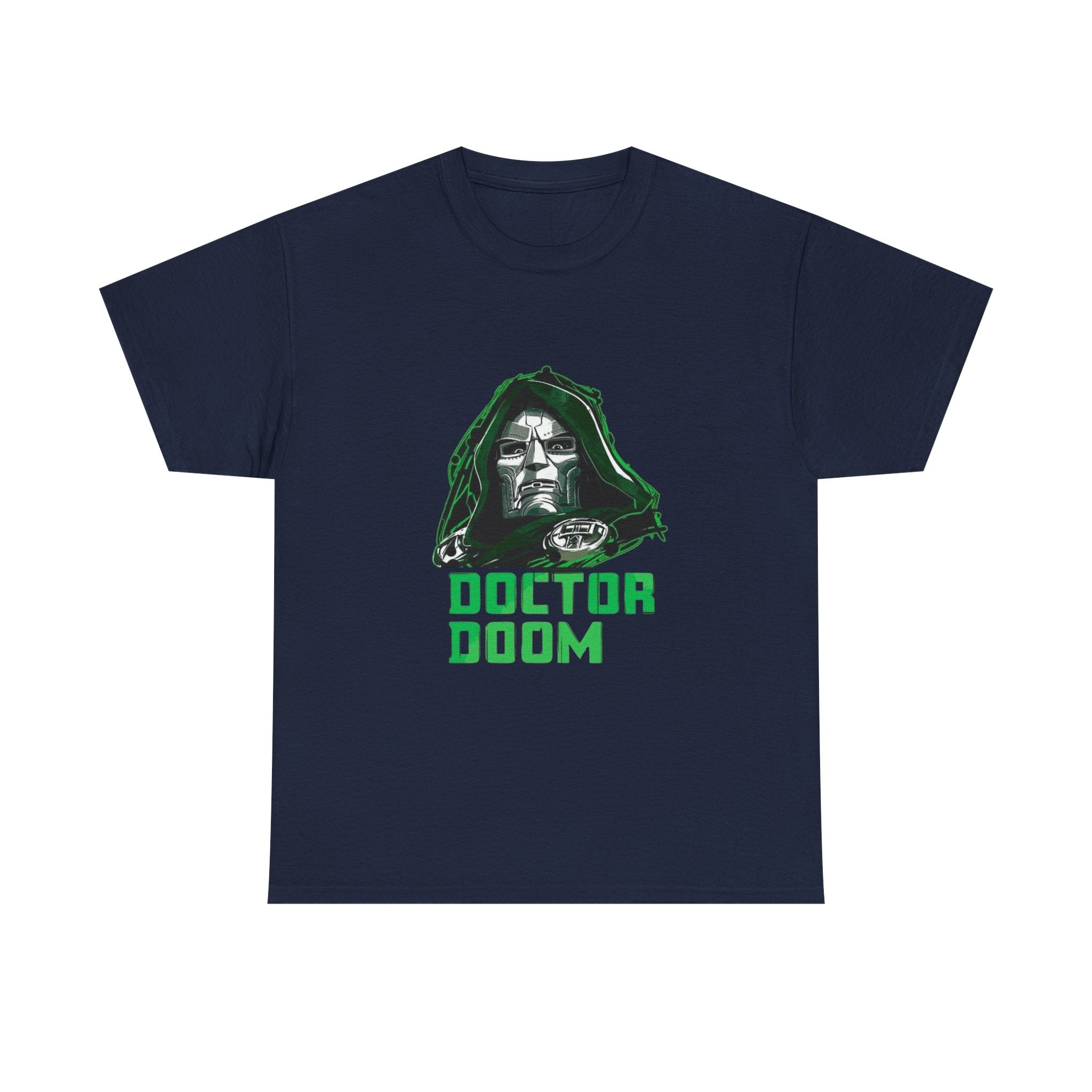 Doctor Doom Retro Green Villain Portrait T-Shirt — Avengers Graphic Tee