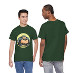 Funny Chubby Bat Hero T‑Shirt — Cute Fat Batman Parody Tee