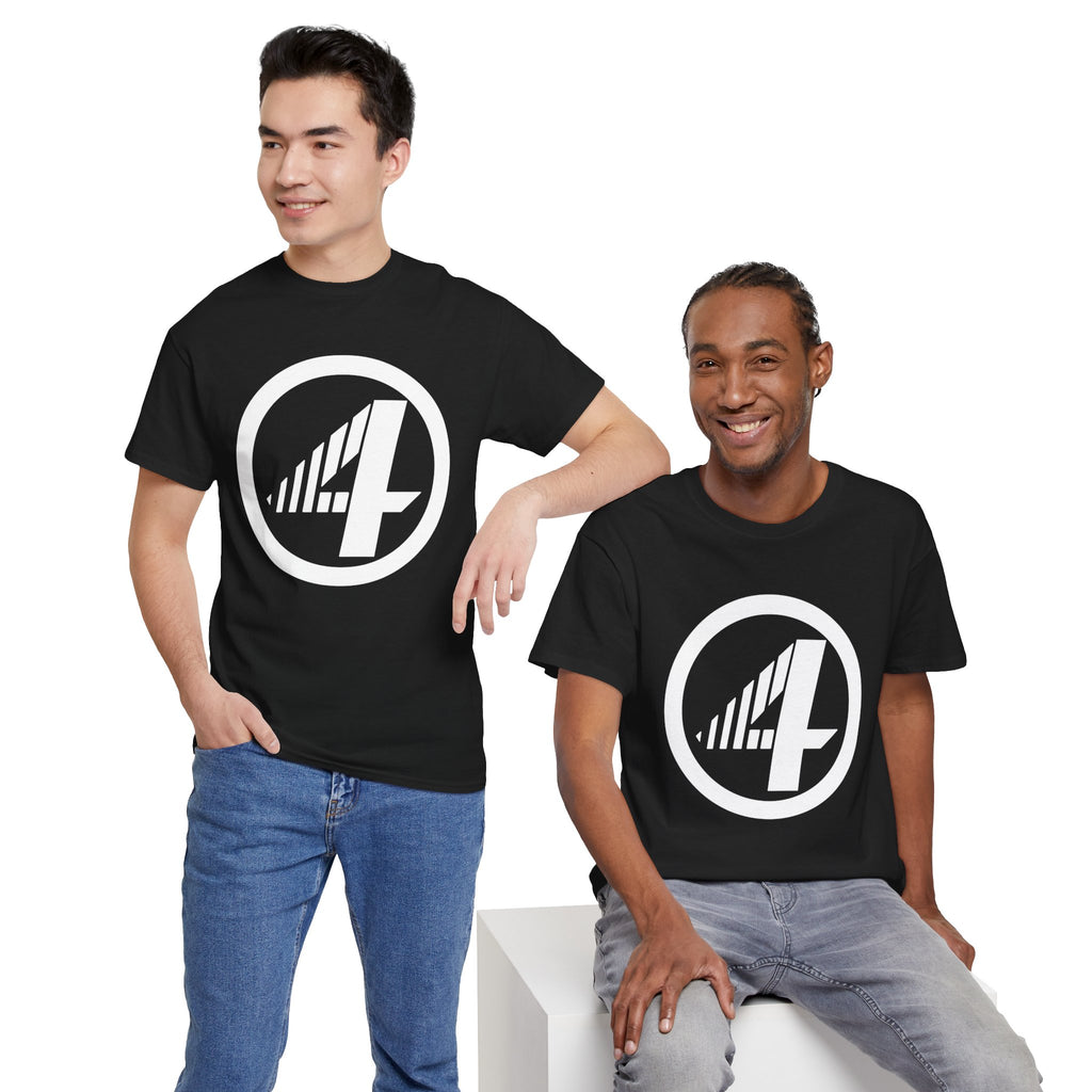Fantastic Four Retro Logo T-Shirt — Minimalist Vintage Superhero Tee