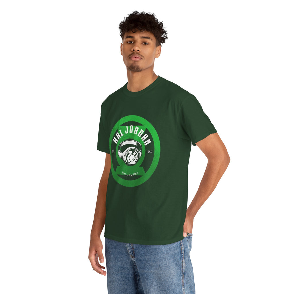 Green Lantern Hal Jordan Retro Logo Basketball T-Shirt