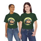 Funny Chubby Bat Hero T‑Shirt — Cute Fat Batman Parody Tee