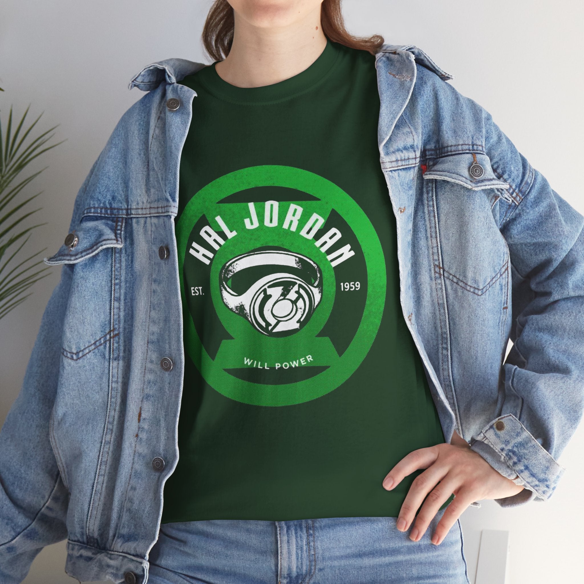 Green Lantern Hal Jordan Retro Logo Basketball T-Shirt
