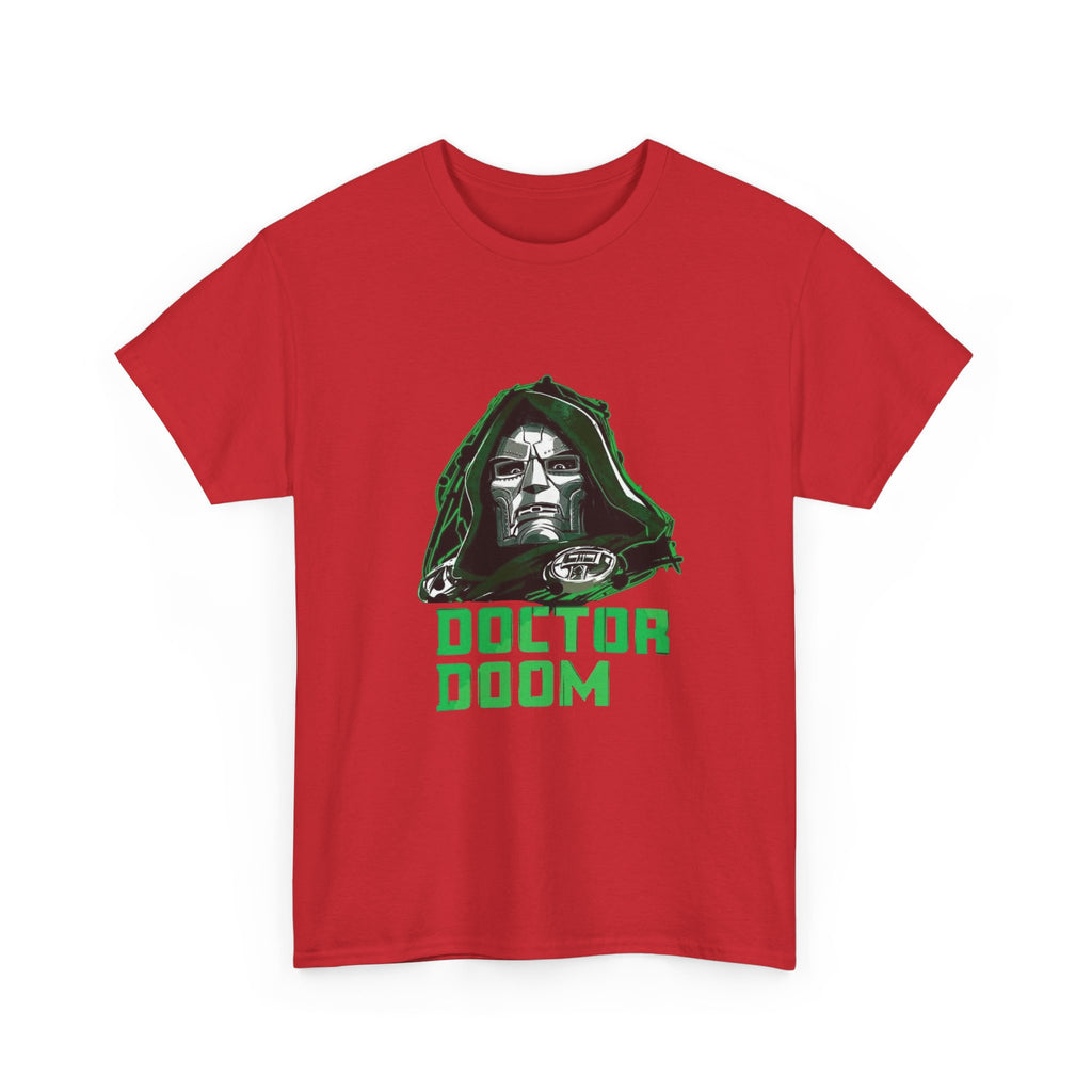 Doctor Doom Retro Green Villain Portrait T-Shirt — Avengers Graphic Tee