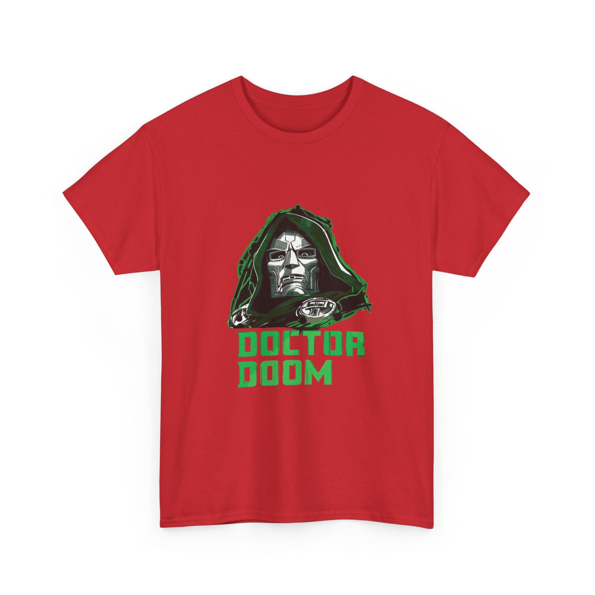 Doctor Doom Retro Green Villain Portrait T-Shirt — Avengers Graphic Tee
