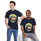 Funny Chubby Bat Hero T‑Shirt — Cute Fat Batman Parody Tee