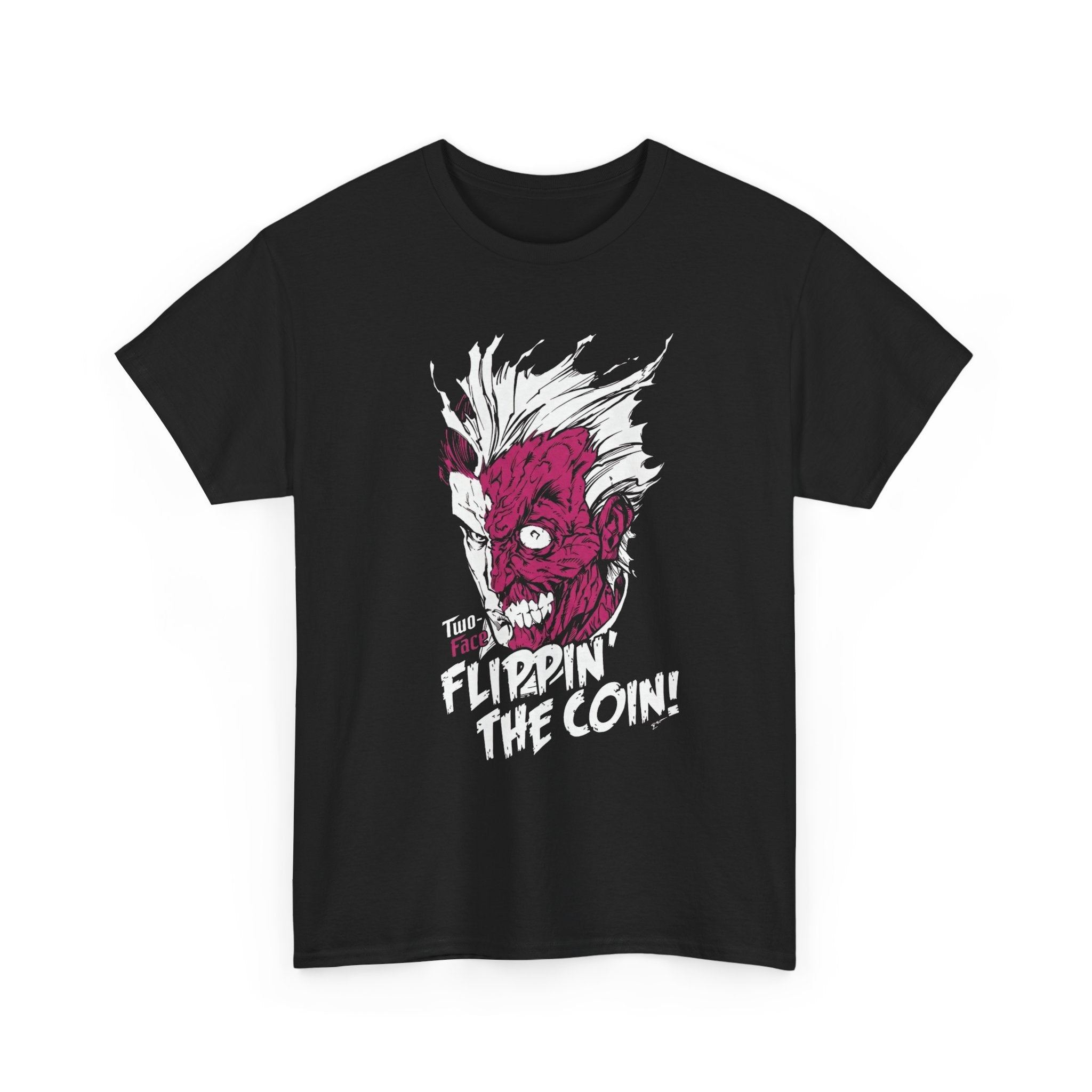 DC Comics Two-Face (Harvey Dent) “Flippin’ The Coin” Tee – Dark Gotham Villain T-Shirt