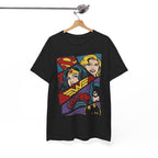 DC Girls Superhero Collage T‑Shirt — Wonder Woman, Supergirl & Batgirl Comic Tee