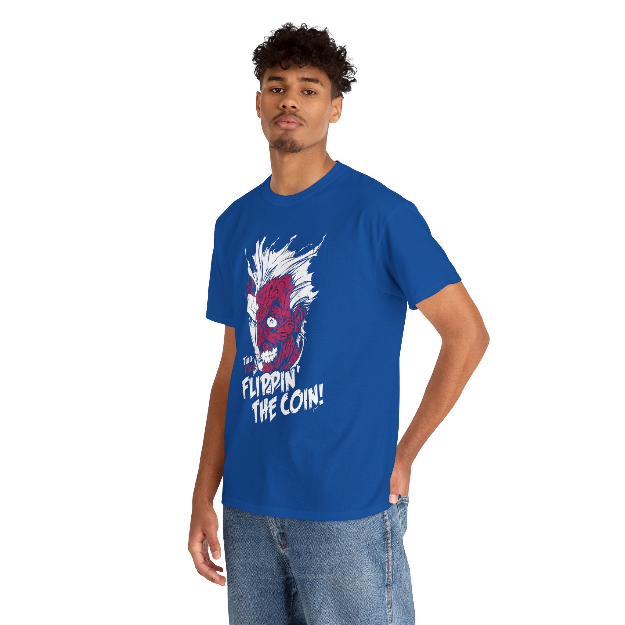 DC Comics Two-Face (Harvey Dent) “Flippin’ The Coin” Tee – Dark Gotham Villain T-Shirt