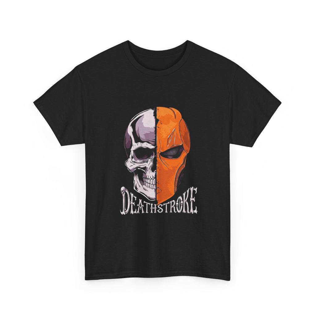 DC Deathstroke Skull Graphic T-Shirt — Slade Wilson Half-Mask Tee