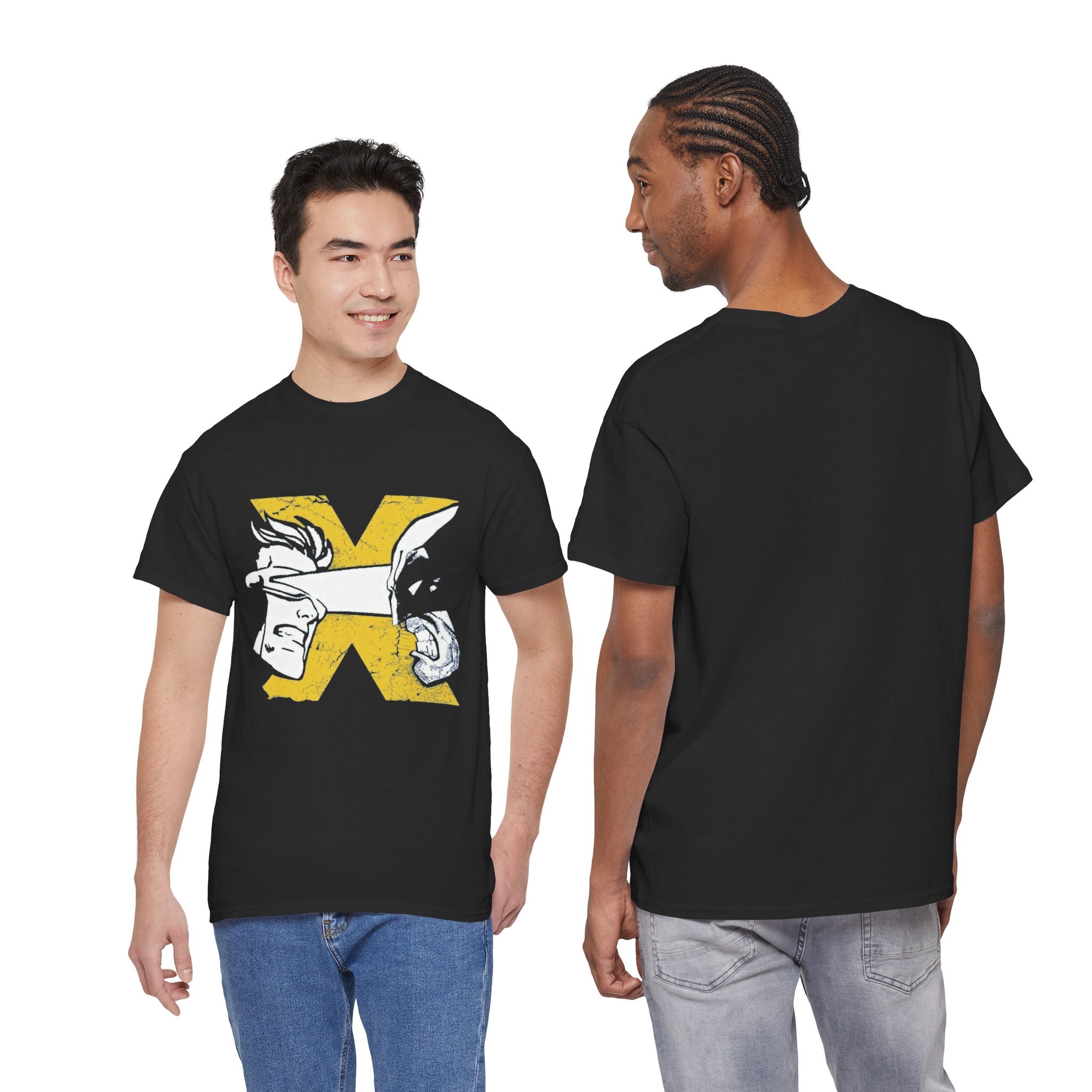 Wolverine vs Cyclops Vintage Graphic Tee — X‑Men Fan Shirt