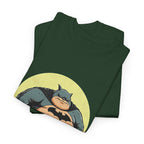Funny Chubby Bat Hero T‑Shirt — Cute Fat Batman Parody Tee