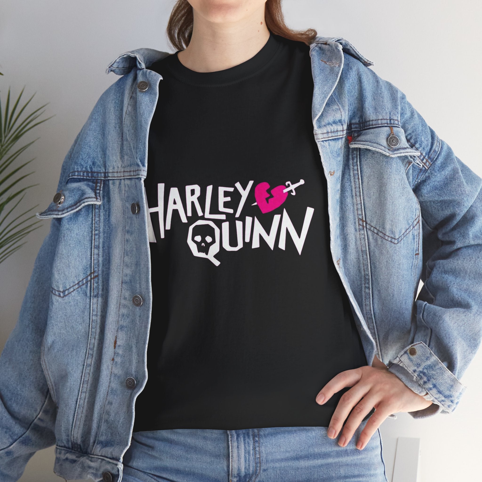 Harley Quinn Skull Heart Shirt – DC Comics Villain Graphic Tee