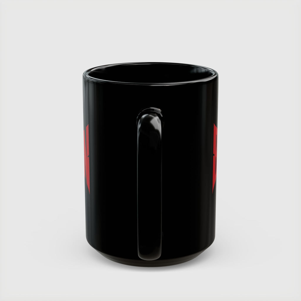 Batman Movie 2022 Red Logo Black Mug — 11oz & 15oz Ceramic Coffee Cup