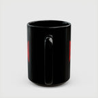 Batman Movie 2022 Red Logo Black Mug — 11oz & 15oz Ceramic Coffee Cup