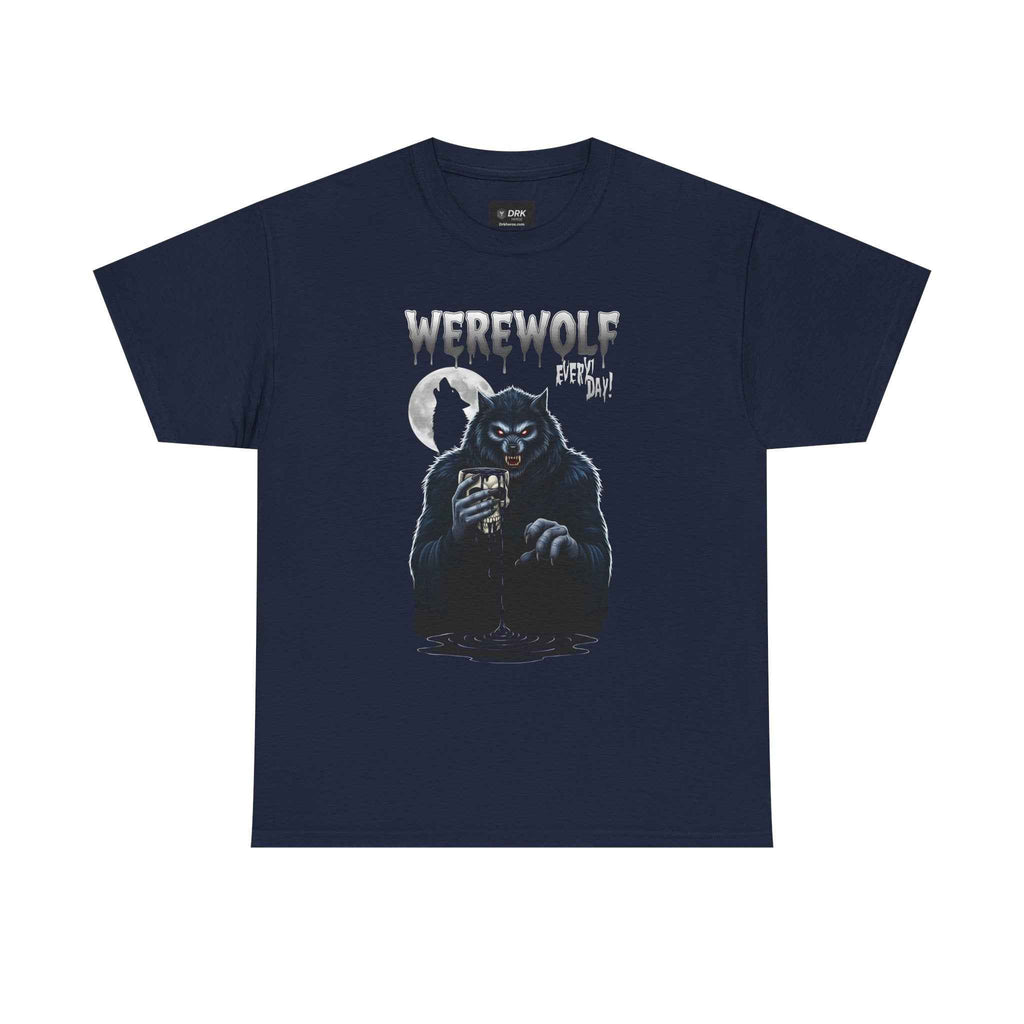 Howling Werewolf Heavy Cotton Tee: Spooky Halloween Costume Top