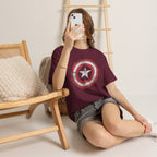 Vintage Captain America Shield Star T-Shirt - Unisex Distressed Avengers Tee